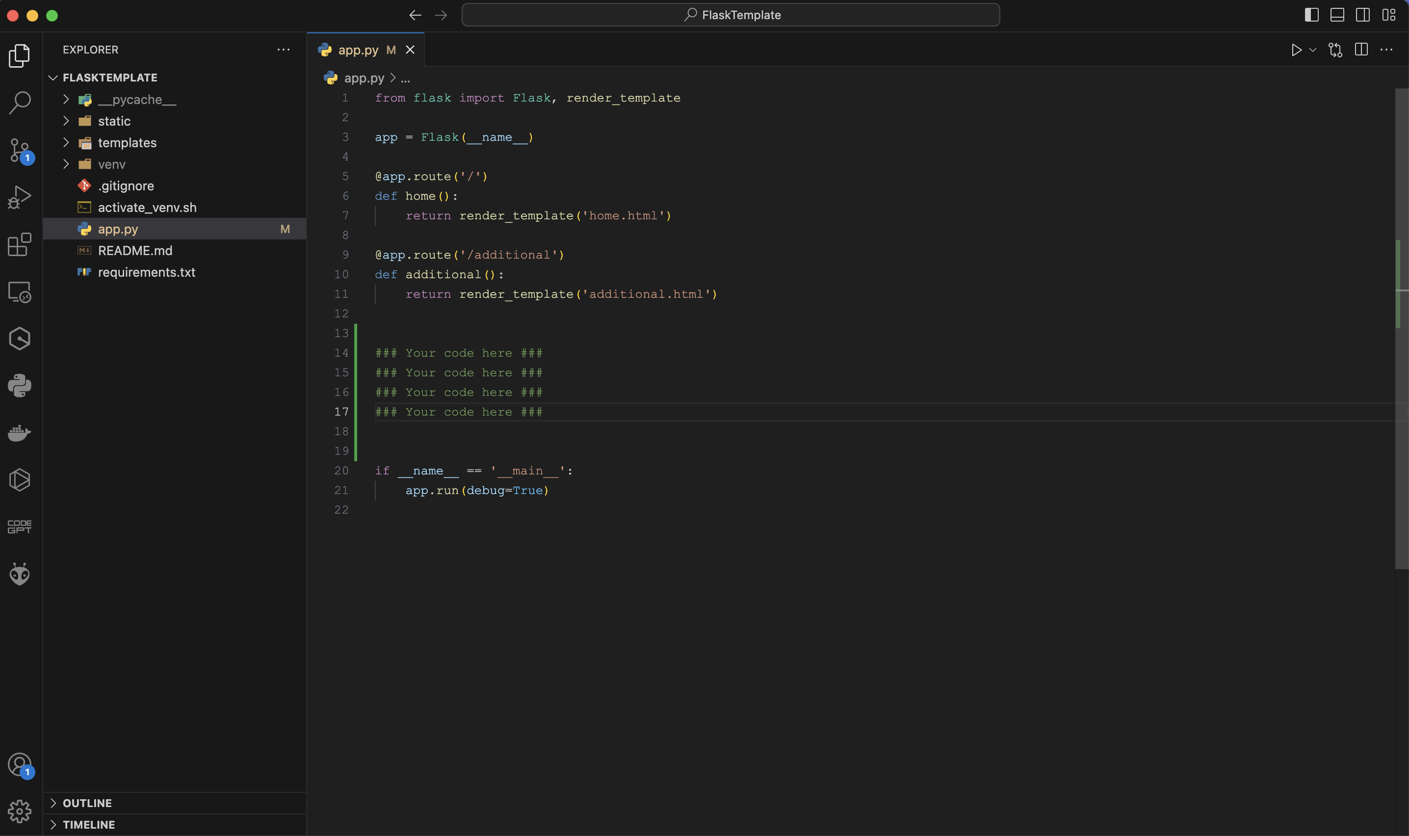 “Flask Template Screenshot”